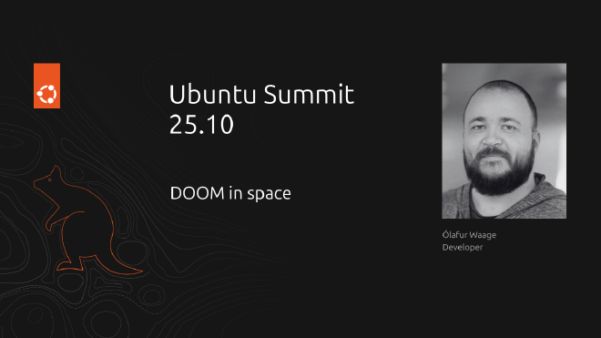 opening slide for doom in space talk
